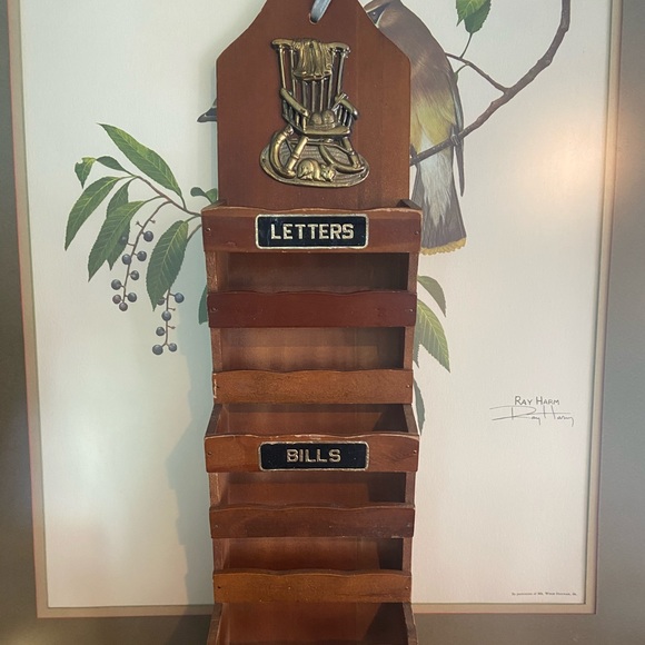 Vintage Enesco rocking chair mail sorter MCM - Picture 1 of 5